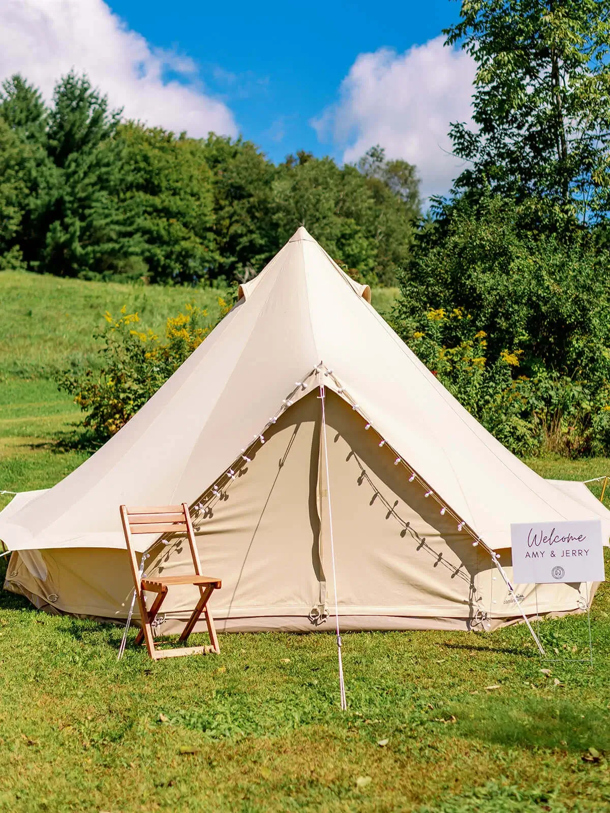 glamping tent couples activity after wedding